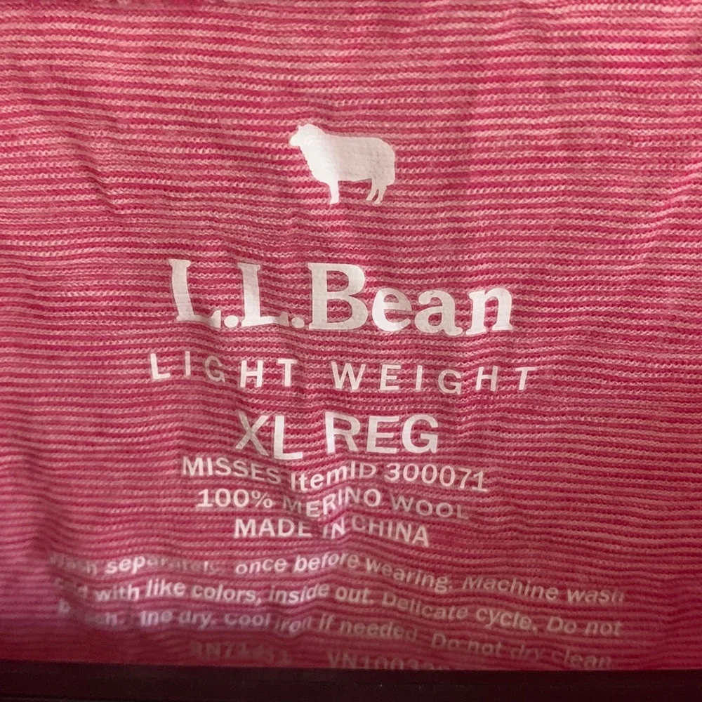 Set of two L.L. Bean Merino Wool Crew Neck T-Shirts - Picture 2 of 4